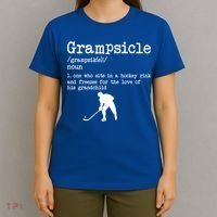 Grampsicle Definition Grandpa Ice Hockey Player Gift T-Shirt thumb 4