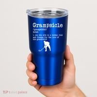 Grampsicle Definition Grandpa Ice Hockey Player Gift Tumbler thumb 2