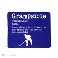 Grampsicle Definition Grandpa Ice Hockey Player Gift Mousepad thumb 0