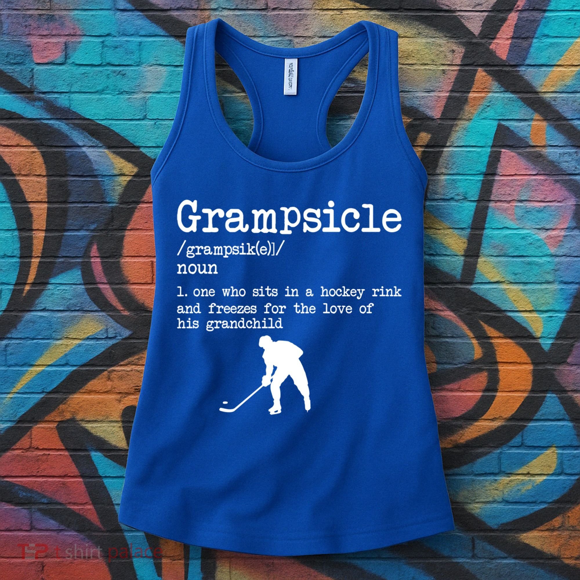 Grampsicle Definition Grandpa Ice Hockey Player Gift Women's Tank Top