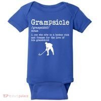 Grampsicle Definition Grandpa Ice Hockey Player Gift Baby Bodysuit thumb 0