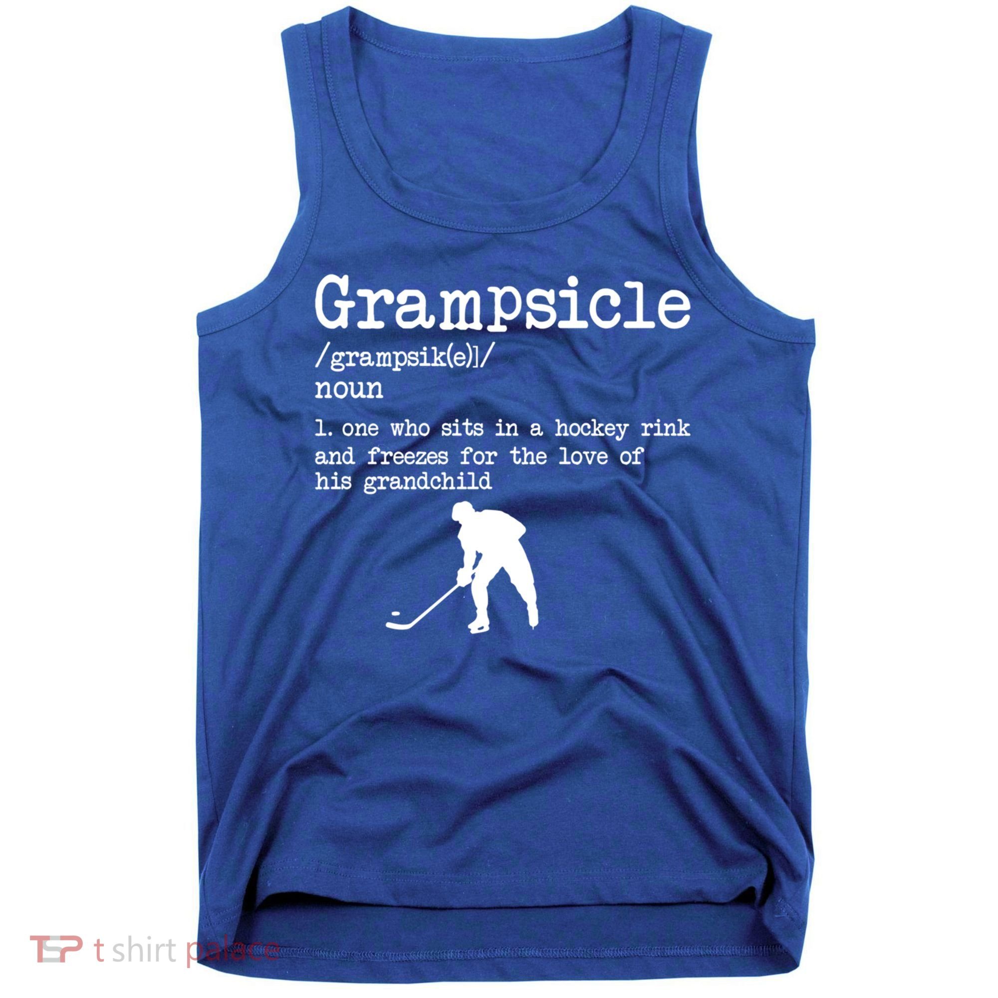 Grampsicle Definition Grandpa Ice Hockey Player Gift Tank Top