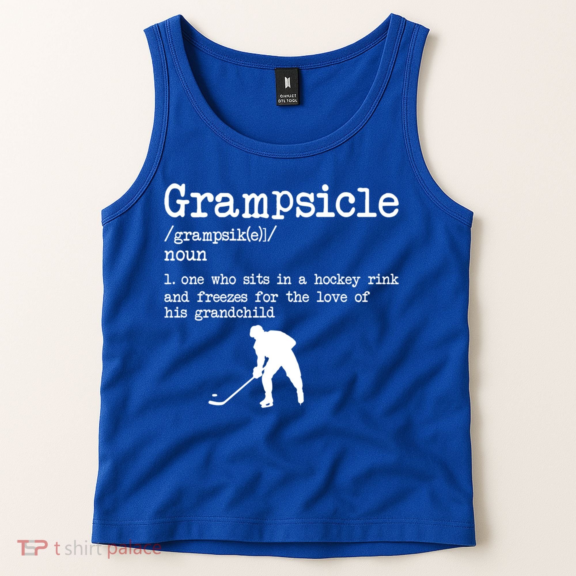 Grampsicle Definition Grandpa Ice Hockey Player Gift Tank Top