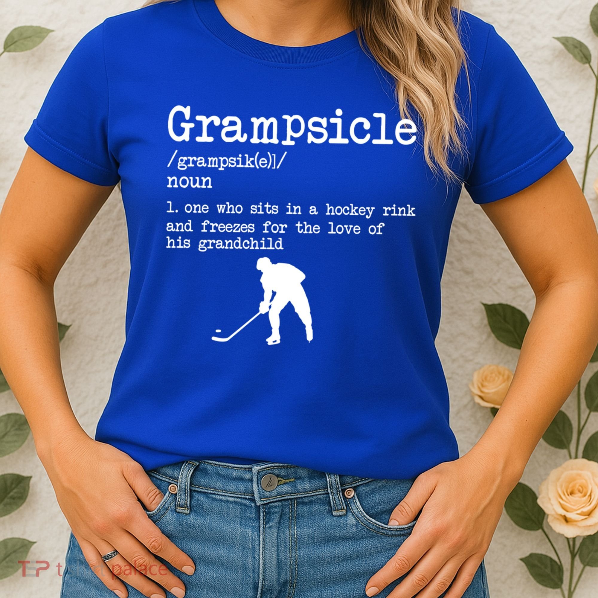 Grampsicle Definition Grandpa Ice Hockey Player Gift Women's T-Shirt
