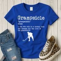Grampsicle Definition Grandpa Ice Hockey Player Gift Women's T-Shirt thumb 3