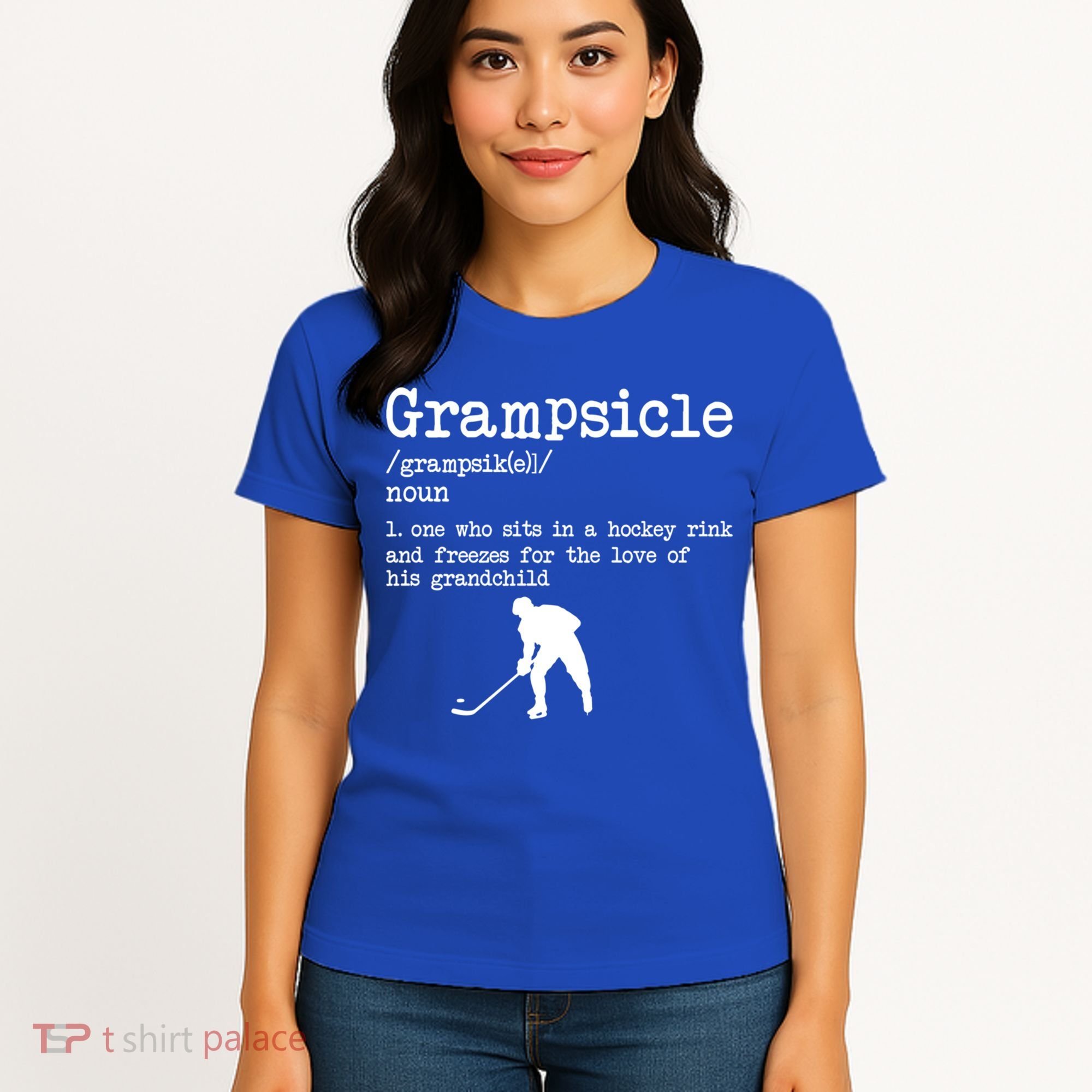 Grampsicle Definition Grandpa Ice Hockey Player Gift Women's T-Shirt