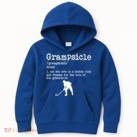 Grampsicle Definition Grandpa Ice Hockey Player Gift Kids Hoodie thumb 0