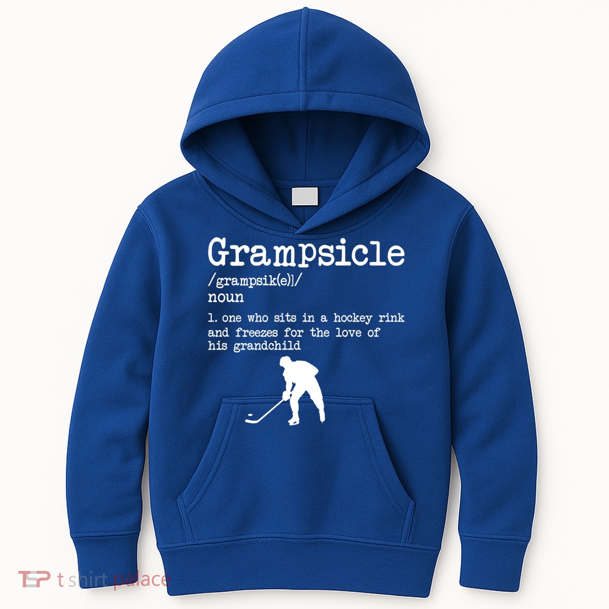 Grampsicle Definition Grandpa Ice Hockey Player Gift Kids Hoodie