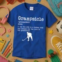 Grampsicle Definition Grandpa Ice Hockey Player Gift Kids T-Shirt thumb 3