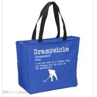 Grampsicle Definition Grandpa Ice Hockey Player Gift Tote Bag thumb 2