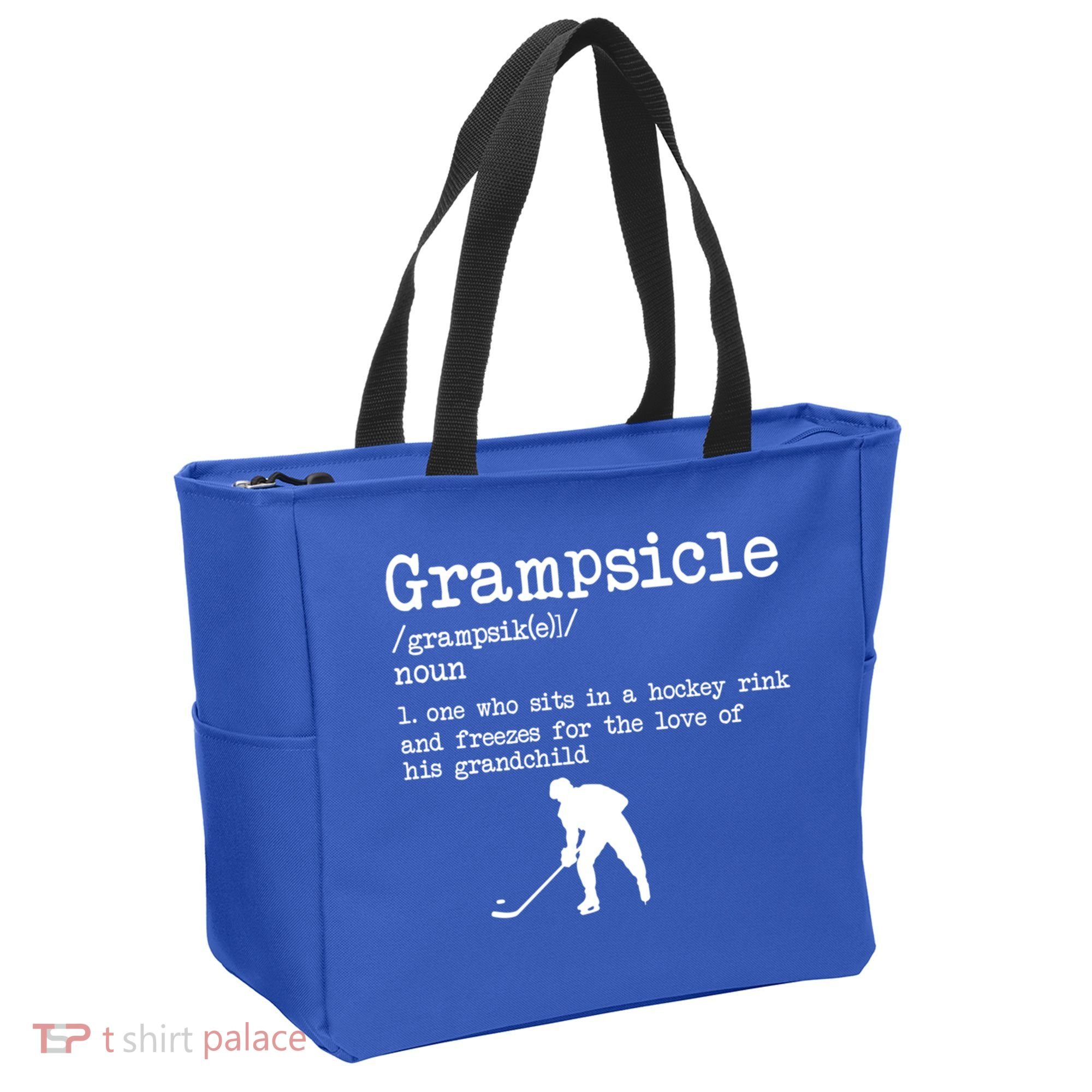 Grampsicle Definition Grandpa Ice Hockey Player Gift Tote Bag