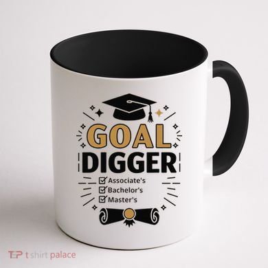 Goal Digger Graduation Checklist Design Coffee Mug back