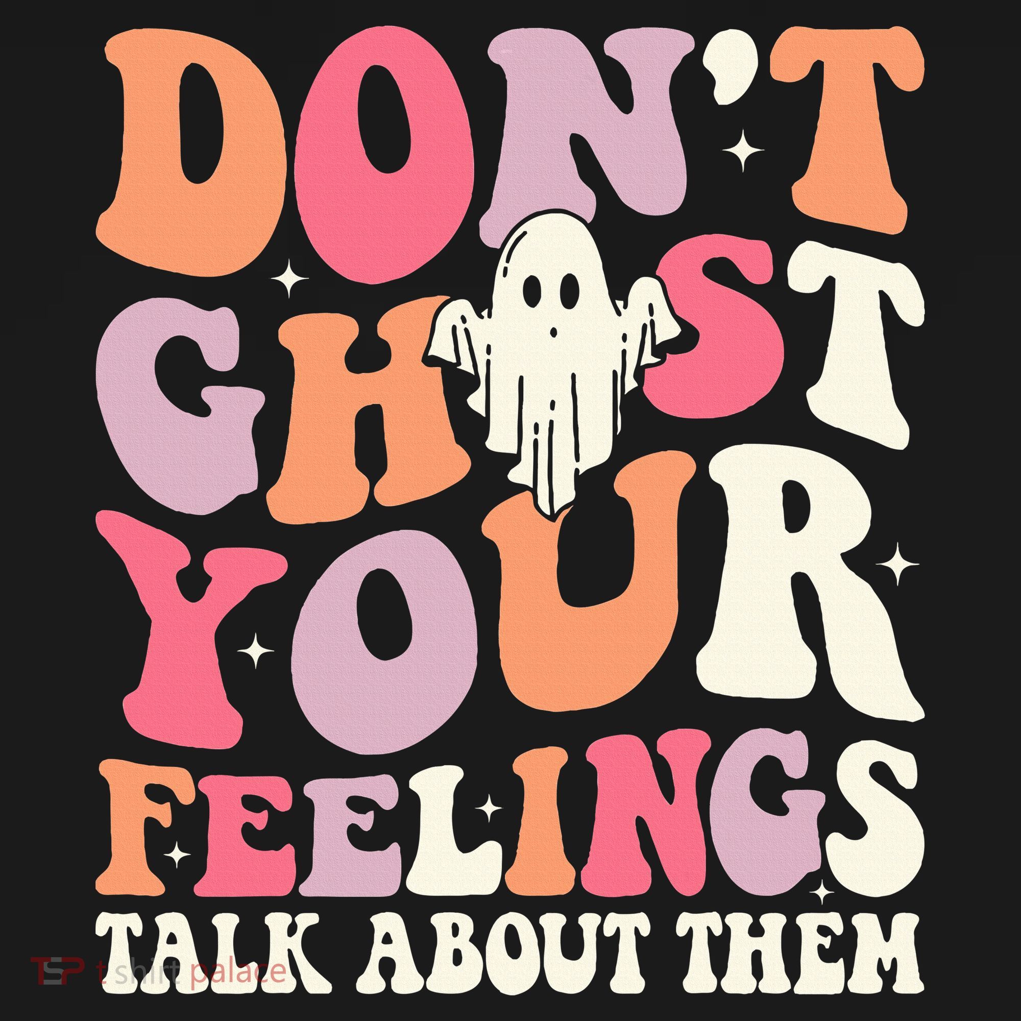 Groovy Don't Ghost Your Feelings Halloween Mental Health Mousepad