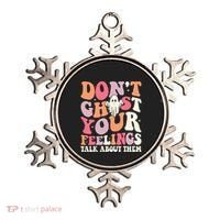 Groovy Don't Ghost Your Feelings Halloween Mental Health Ornament thumb 0