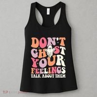 Groovy Don't Ghost Your Feelings Halloween Mental Health Women's Tank Top thumb 3