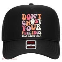 Groovy Don't Ghost Your Feelings Halloween Mental Health Hat thumb 0
