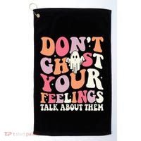 Groovy Don't Ghost Your Feelings Halloween Mental Health Golf Towel thumb 0