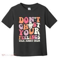 Groovy Don't Ghost Your Feelings Halloween Mental Health Toddler T-Shirt thumb 0