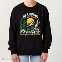 Glamping Definition Glamper Its Like Camping Spark Campers Women's Sweatshirt thumb 0