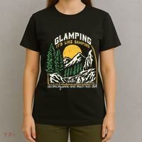 Glamping Definition Glamper Its Like Camping Spark Campers T-Shirt thumb 4
