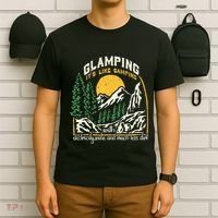 Glamping Definition Glamper Its Like Camping Spark Campers T-Shirt thumb 6