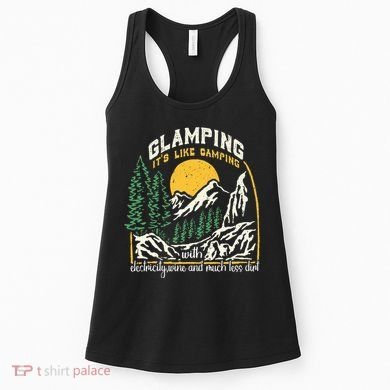 Glamping Definition Glamper Its Like Camping Spark Campers Women's Tank Top