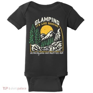 Glamping Definition Glamper Its Like Camping Spark Campers Baby Bodysuit