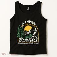 Glamping Definition Glamper Its Like Camping Spark Campers Tank Top thumb 2