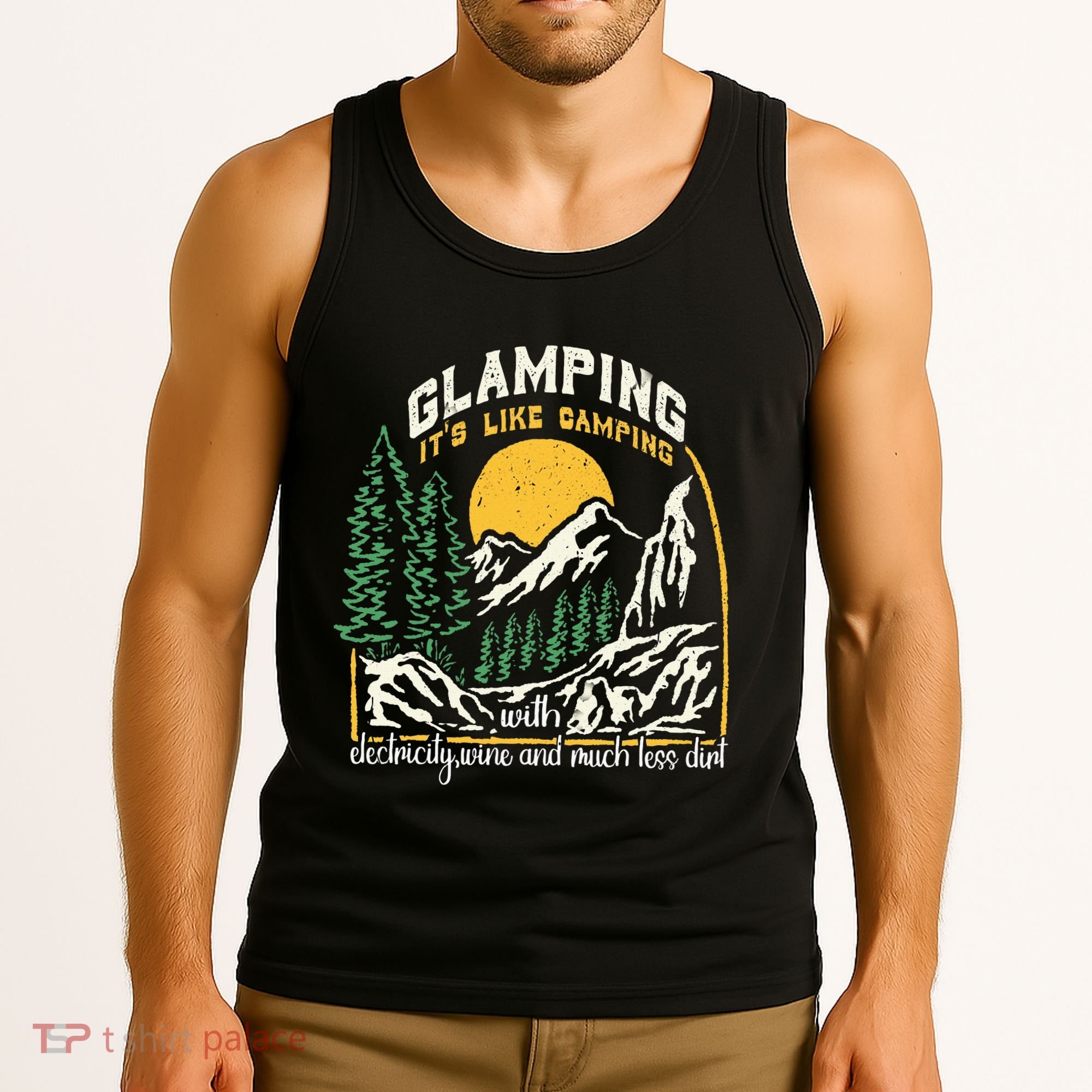 Glamping Definition Glamper Its Like Camping Spark Campers Tank Top