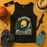 Glamping Definition Glamper Its Like Camping Spark Campers Tank Top thumb 4