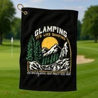 Glamping Definition Glamper Its Like Camping Spark Campers Golf Towel thumb 1