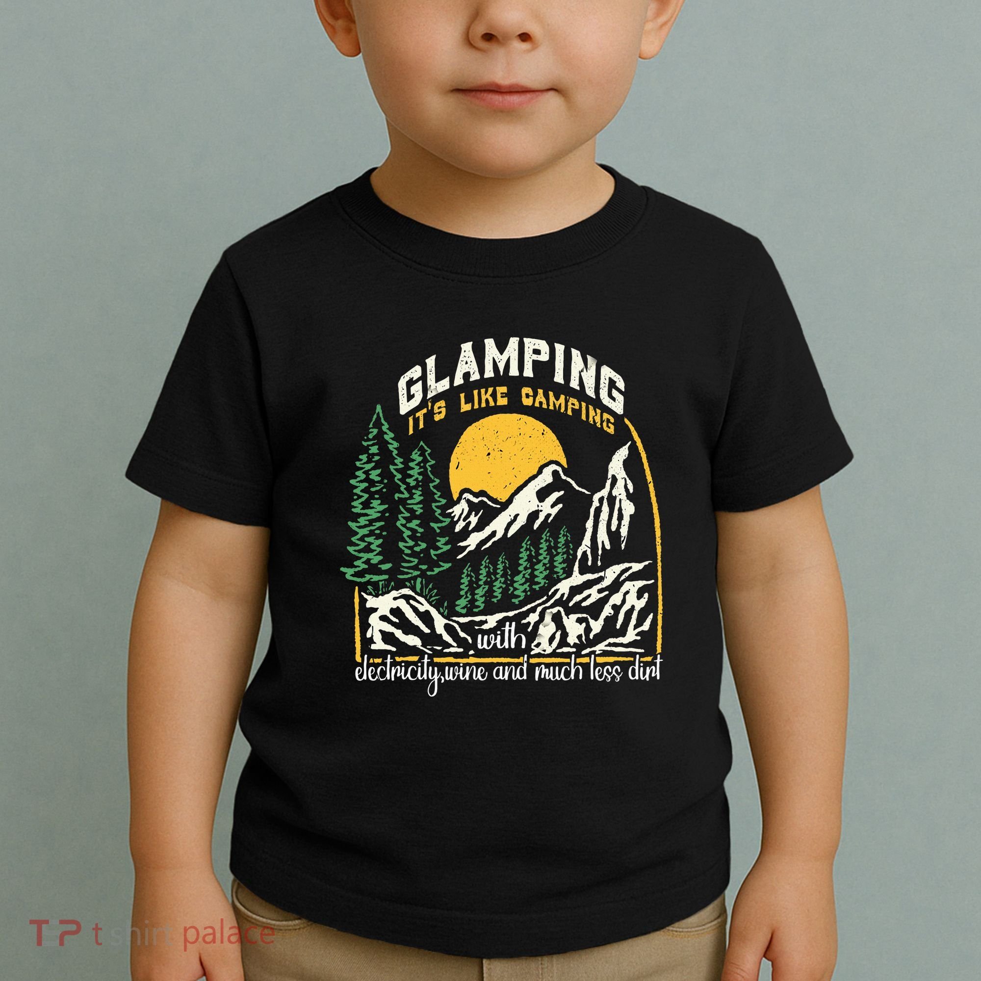 Glamping Definition Glamper Its Like Camping Spark Campers Toddler T-Shirt