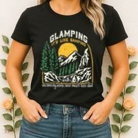 Glamping Definition Glamper Its Like Camping Spark Campers Women's T-Shirt thumb 2