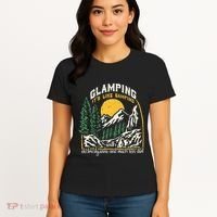 Glamping Definition Glamper Its Like Camping Spark Campers Women's T-Shirt thumb 4