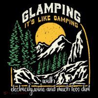 Glamping Definition Glamper Its Like Camping Spark Campers Women's T-Shirt thumb 6