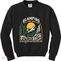 Glamping Definition Glamper Its Like Camping Spark Campers Kids Sweatshirt thumb 0