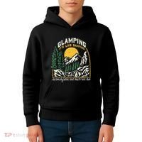 Glamping Definition Glamper Its Like Camping Spark Campers Kids Hoodie thumb 4