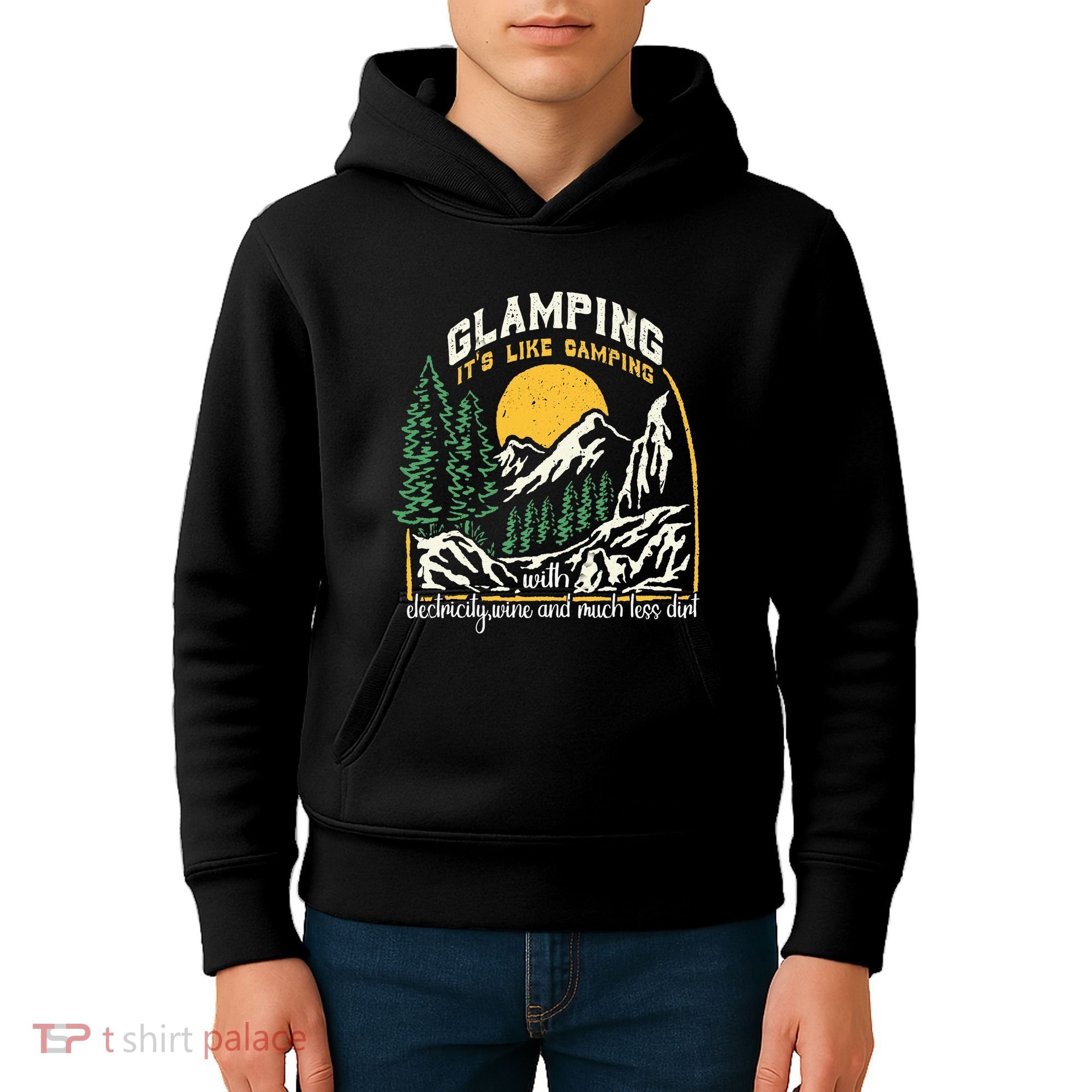 Glamping Definition Glamper Its Like Camping Spark Campers Kids Hoodie