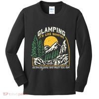 Glamping Definition Glamper Its Like Camping Spark Campers Kids Long Sleeve Shirt thumb 0