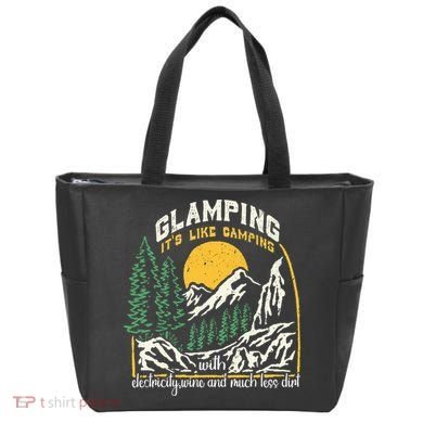 Glamping Definition Glamper Its Like Camping Spark Campers Tote Bag