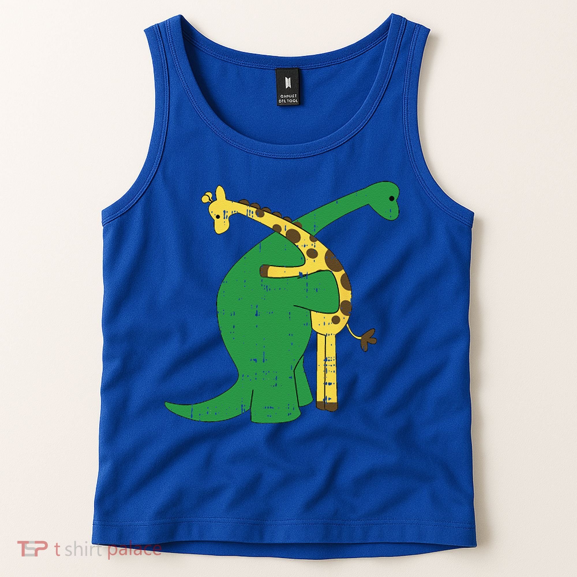 Giraffe Dinosaur Hug Love Dino Animals Safari Halloween Gift Tank Top