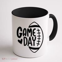 Game Day Heart Football Lover Coffee Mug thumb 1