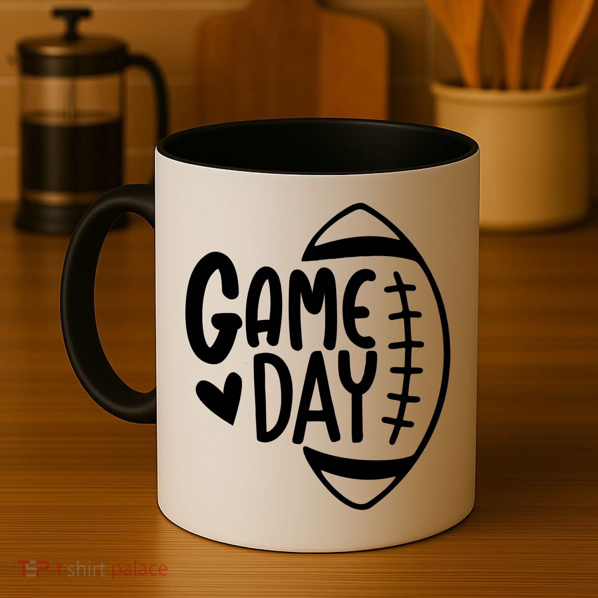 Game Day Heart Football Lover Coffee Mug