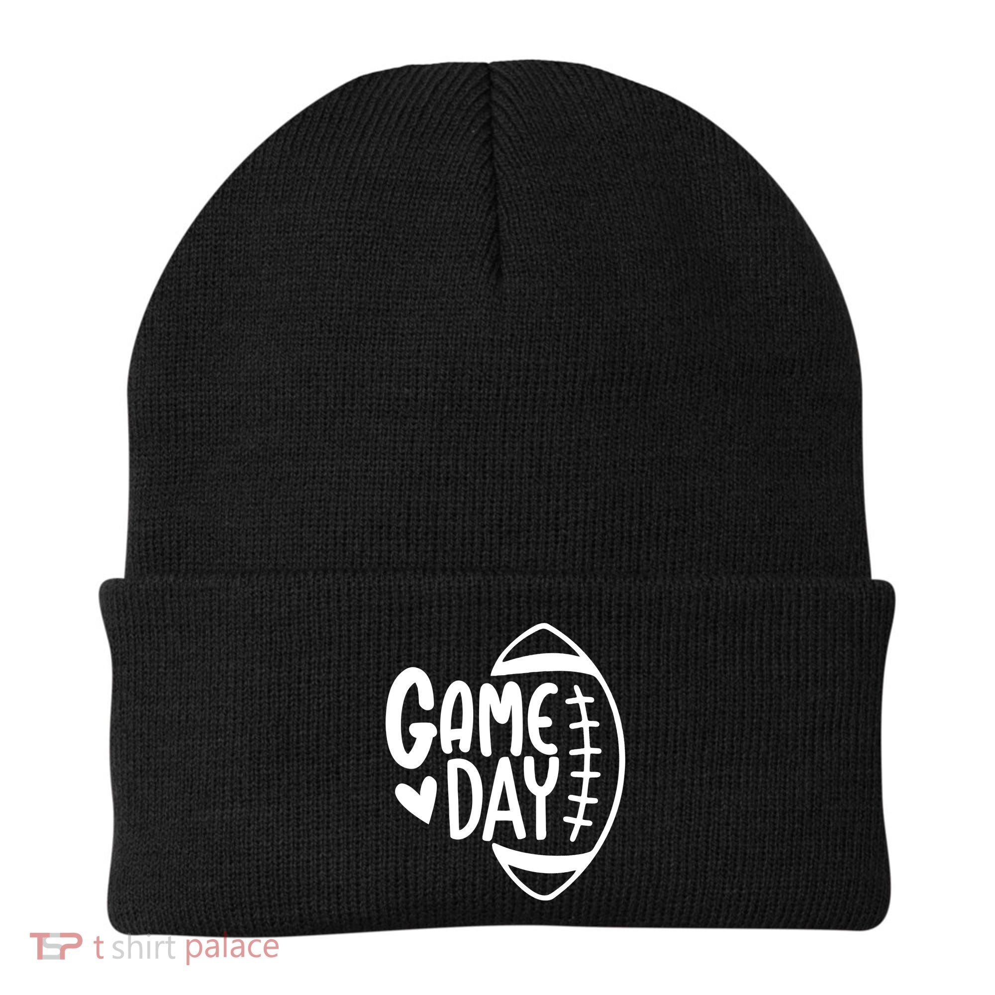 Game Day Heart Football Lover Beanie