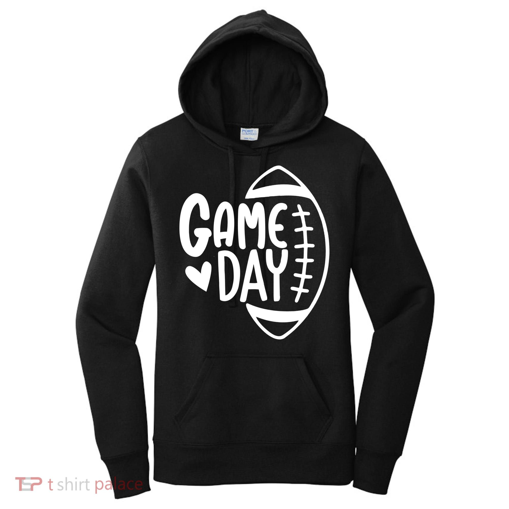 Game Day Heart Football Lover Women's Hoodie