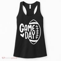 Game Day Heart Football Lover Women's Tank Top thumb 0
