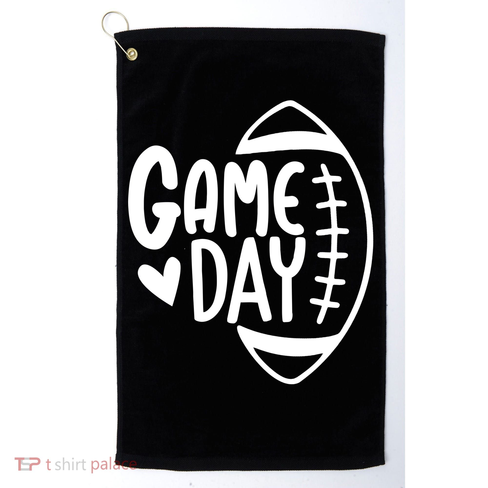 Game Day Heart Football Lover Golf Towel