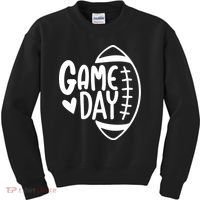Game Day Heart Football Lover Kids Sweatshirt thumb 0
