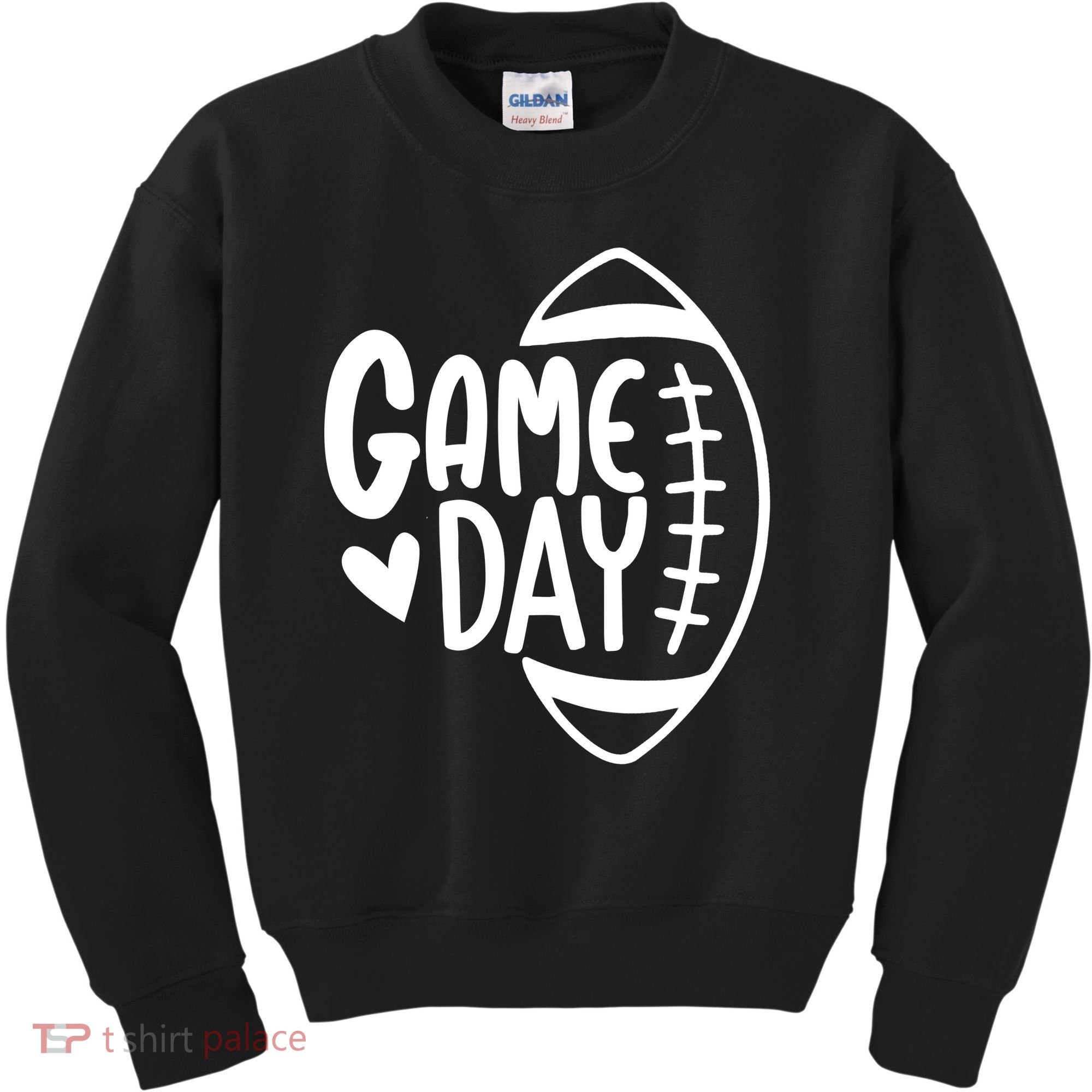 Game Day Heart Football Lover Kids Sweatshirt