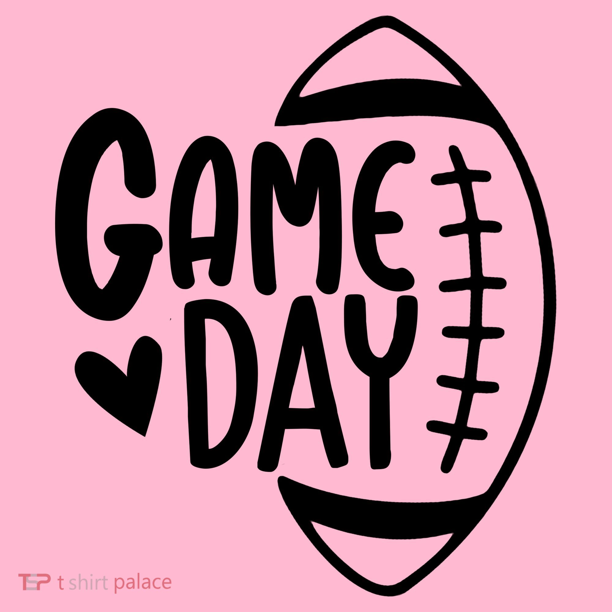 Game Day Heart Football Lover Button